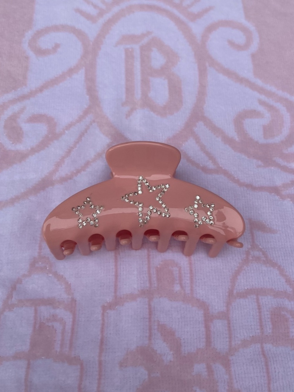 Crystal Star Hair Claw Clip, Pink